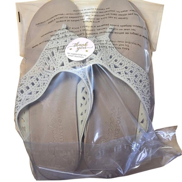 Skechers Luxe Foam Wedges Mules Slides New without Box Womens Size 10 with Tags - Picture 7 of 8